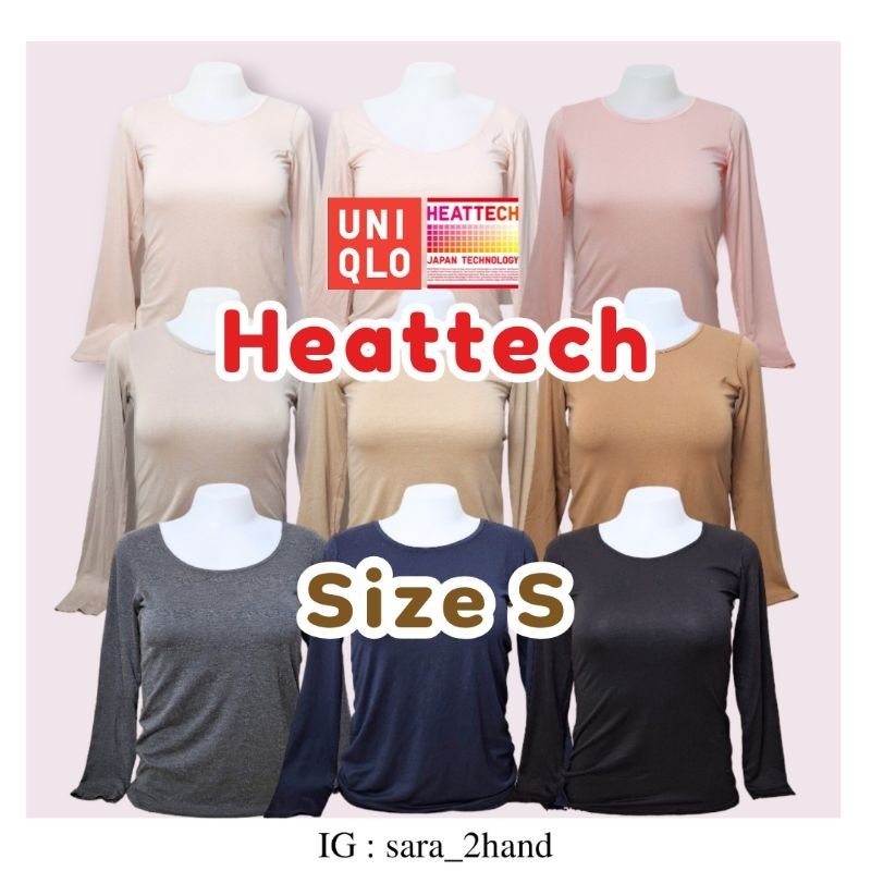 เสื้อ Heattech Uniqlo Size S ผู้หญิง ฮีทเทคมือสอง