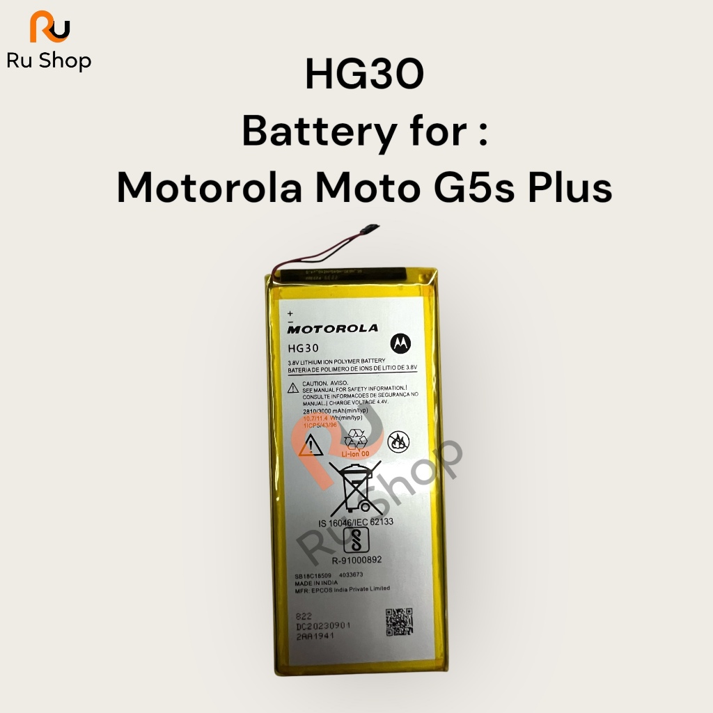 แบตเตอรี่ แท้ Motorola Moto G5s Plus XT1608 G6 XT1925 HG30 3000mAh