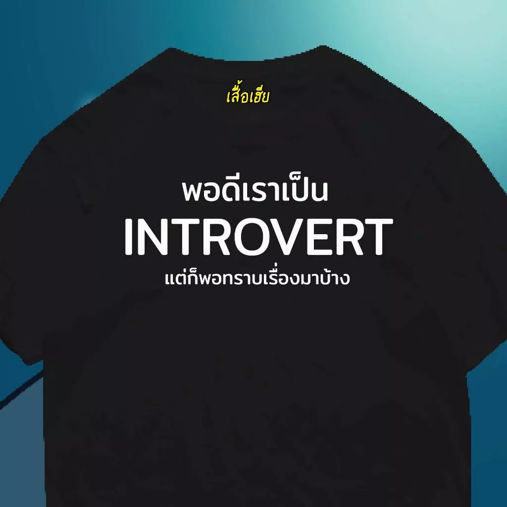 (🔥พร้อมส่งเสื้อเฮีย🔥)เสื้อ พอดีเราเป็น introvert แต่ก็พอทราบเรื่องมาบ้าง ผ้านิ่มใส่สบาย cotton 100%
