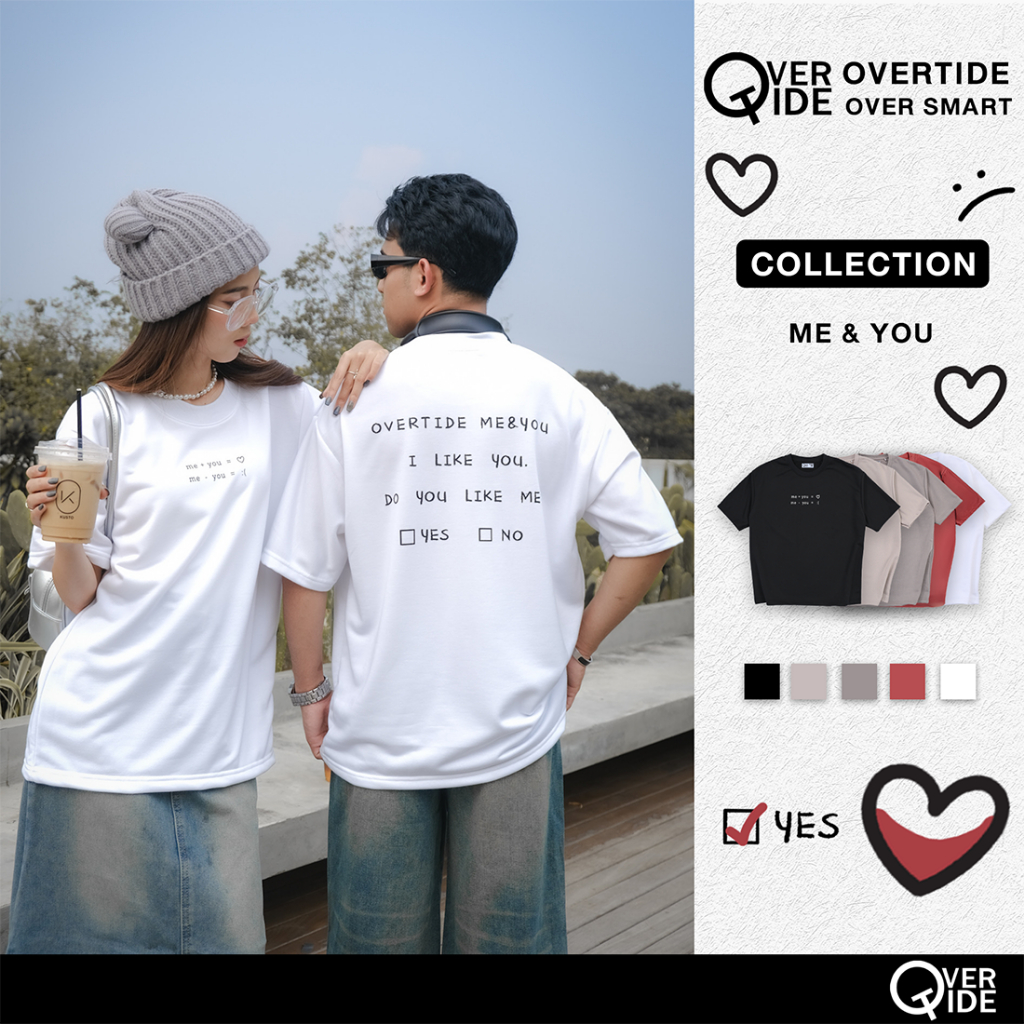FhunDesign เสื้อยืดโอเวอร์ไซส์ คอลเลกชั่น ME & YOU (ลิขสิทธิ์แท้100%)
