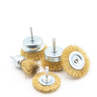 แปรงลวดขัดสนิมทองเหลือง Wire Brush 5 ตัวชุด