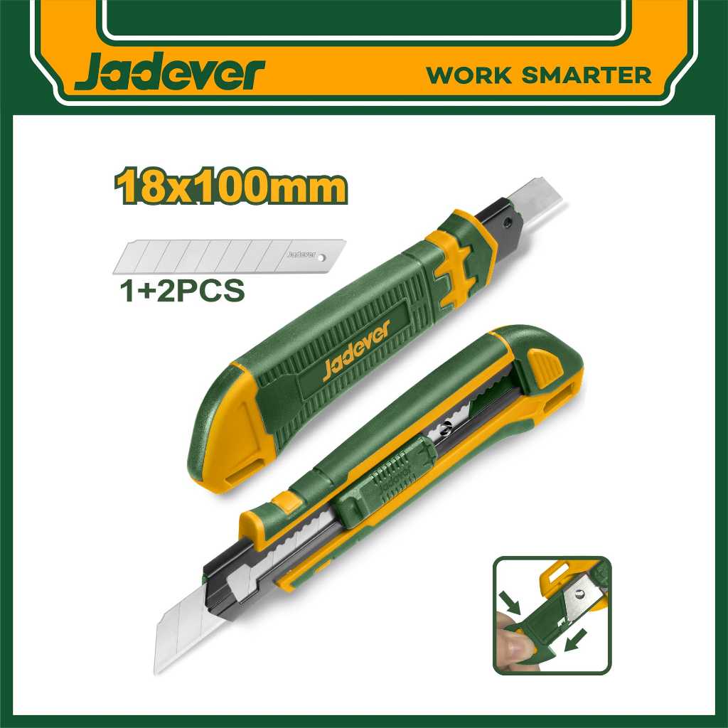 JADEVER มีดคัตเตอร์3ใบมีด 18x100mm #JDSK8618