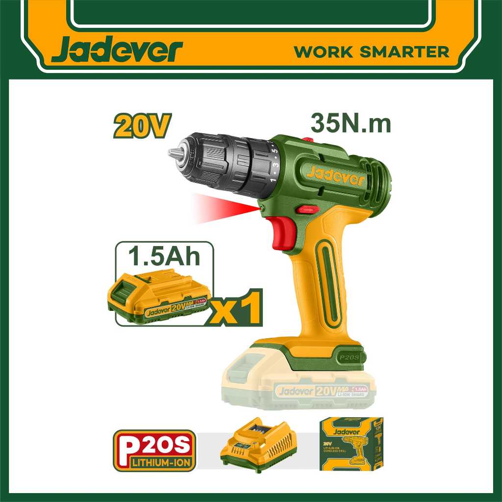 JADEVER สว่านแบตเตอรี่ไร้สาย20V #JDCDP511