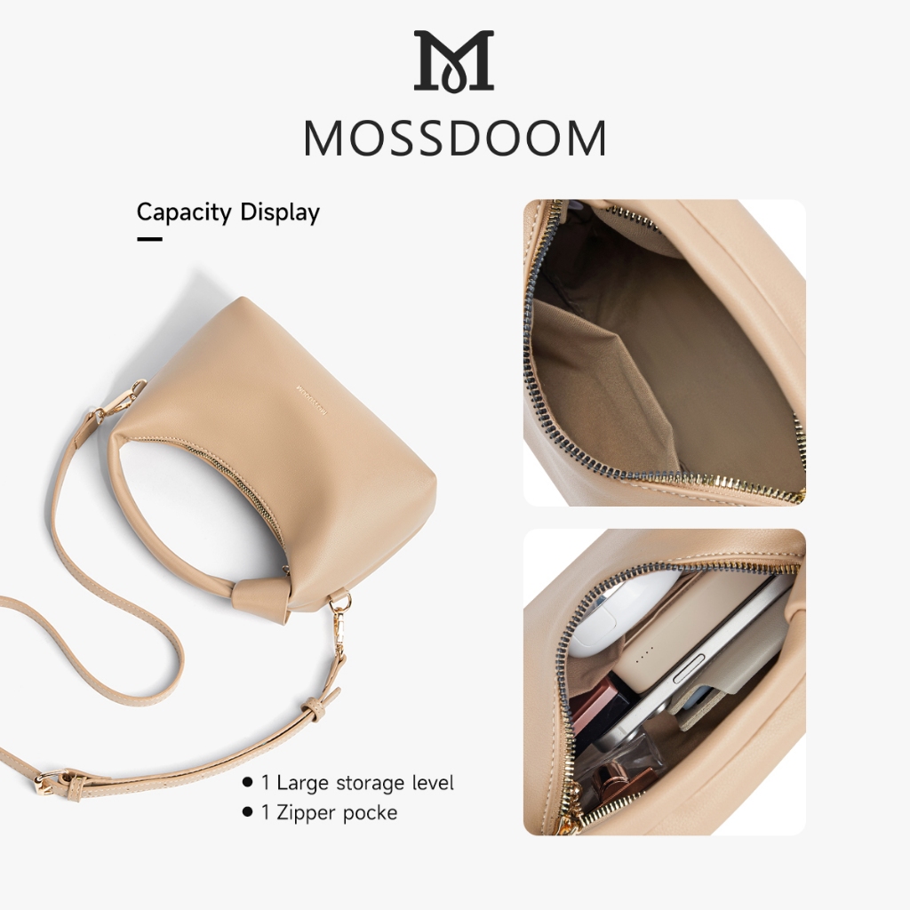 MOSSDOOM Rhea Bag กระเป๋าถือสะพายข้างสำหรับผู้หญิง เรียบง่าย สง่างาม และมีสไตล์