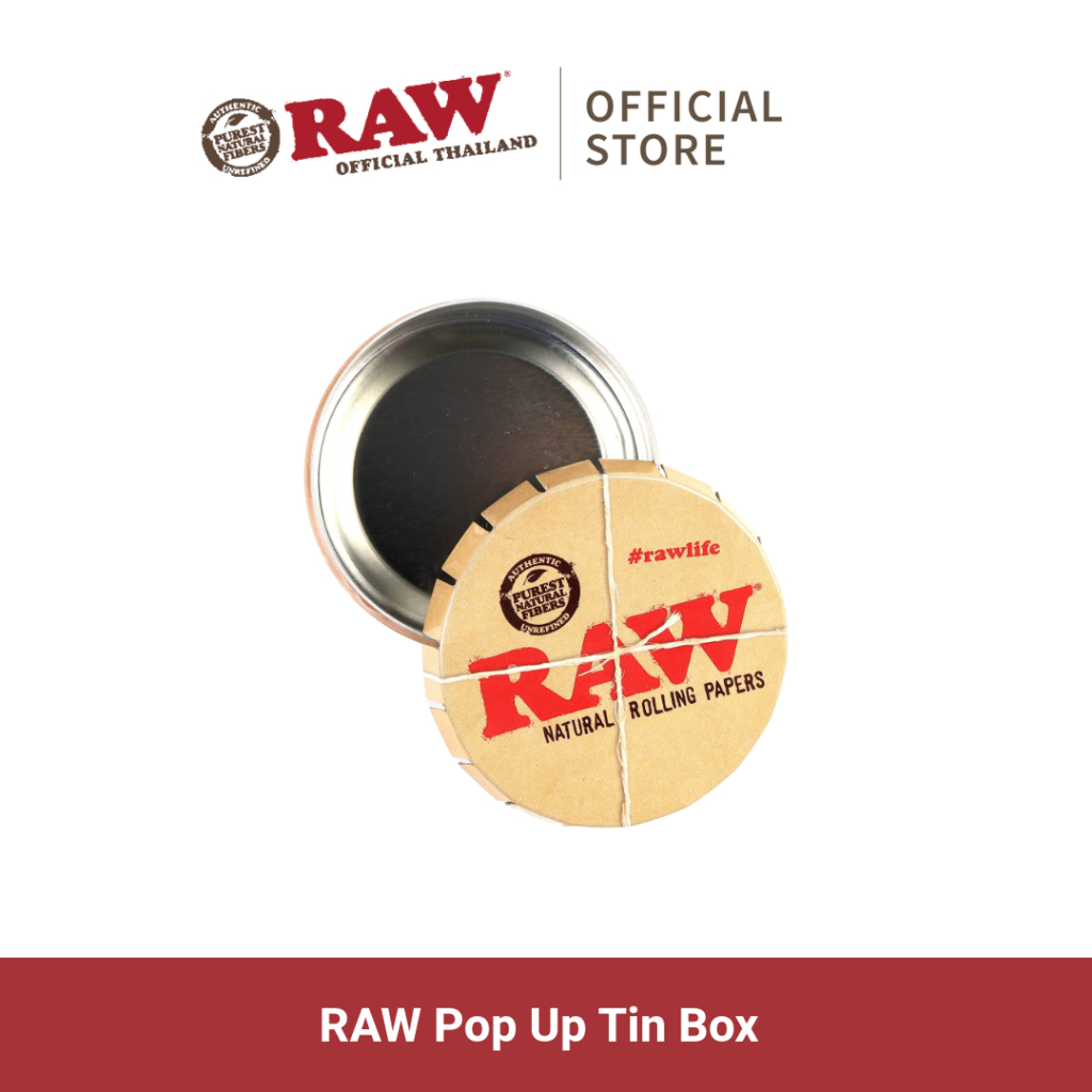 กล่องอเนกประสงค์ RAW Pop Up Tin Box – Round ด้วยทรงกลม ขนาดกระทัดรัด พกพาสะดวก