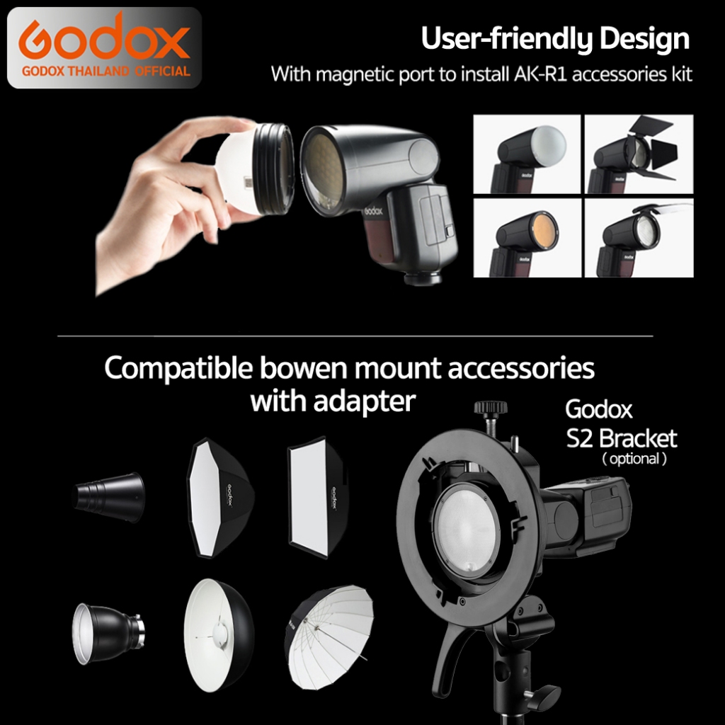 Godox Flash V1 - TTL HSS 3000mAh - รับประกันศูนย์ Godox Thailand 3ปี