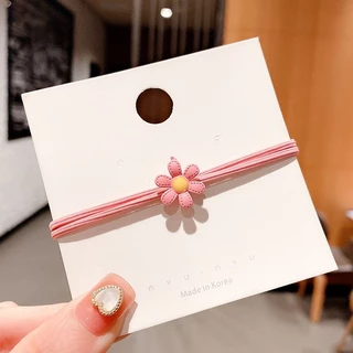 ยางรัดผมดอกไม้ ยางรัดแฟชั่นสีพาสเทล สไตล์ญี่ปุ่น เครื่องประดับผม，5 สีให้เลือก