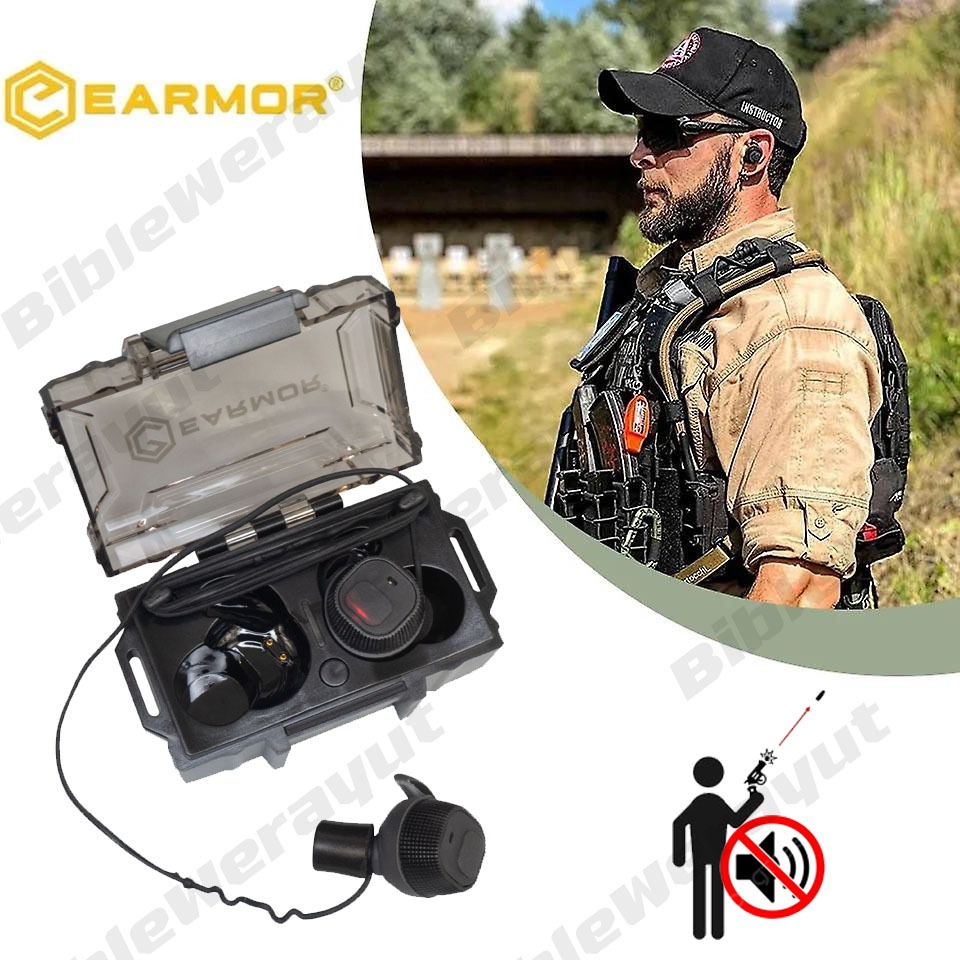 Earmor M20 ที่อุดหูอิเล็กทรอนิกส์ ตัดเสียงรบกวน โหมดสําหรับในร่ม และกลางแจ้ง หูฟังตัดเสียง  earplug ตัดเสียง Shooting