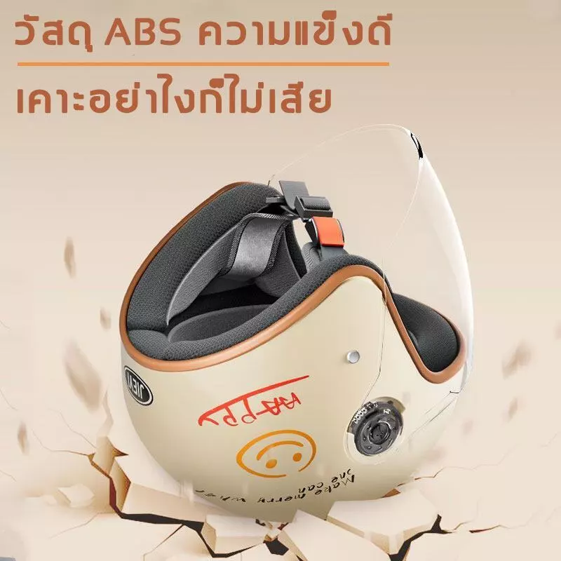 หมวกกันน็อค 2025 รุ่นอัพเกรด บังแดด HD ระบายอากาศ สะดวกสบาย thumbnail 9