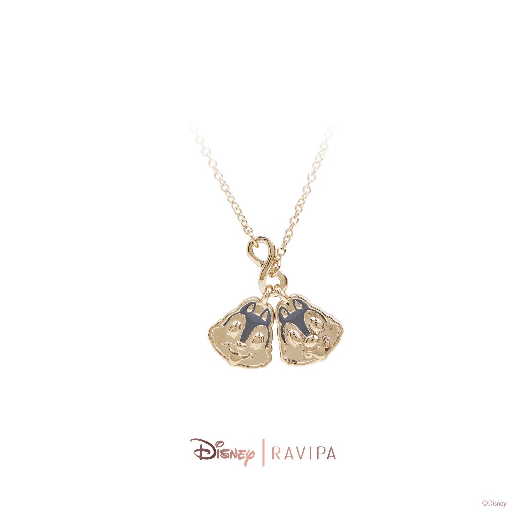 Ravipa | Chip and Dale Infinity Gold Necklace