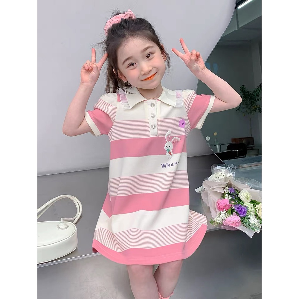 1-9 ปี ชุดกระโปรงเด็ก มินิเดรสเทนนิส เดรสแฟชั่น น่ารักๆ เดรสเด็กผู้หญิง - รูปที่ 6