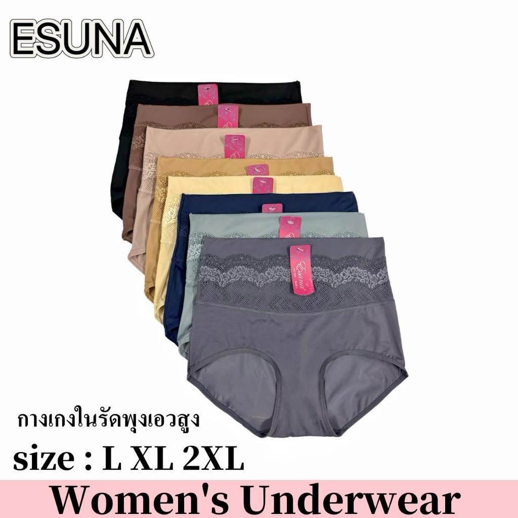 Esuna กางเกงในรัดพุงเอวสูง เก็บพุง ยกก้น เนื้อผ้าเรียบลื่น นุ่ม สวมใส่สบาย กางเกงในผู้หญิง