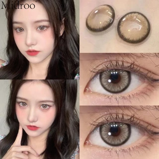 【ของแถมฟรี กล่อง🐱】MIDROO เหมาะกับเมื่อแต่งหน้า เลนส์แฟชั่นเรนเดอร์สีมาก คอนแทคเลนส์สี ขนาดใหญ่ Mirage Lens 14.5mm