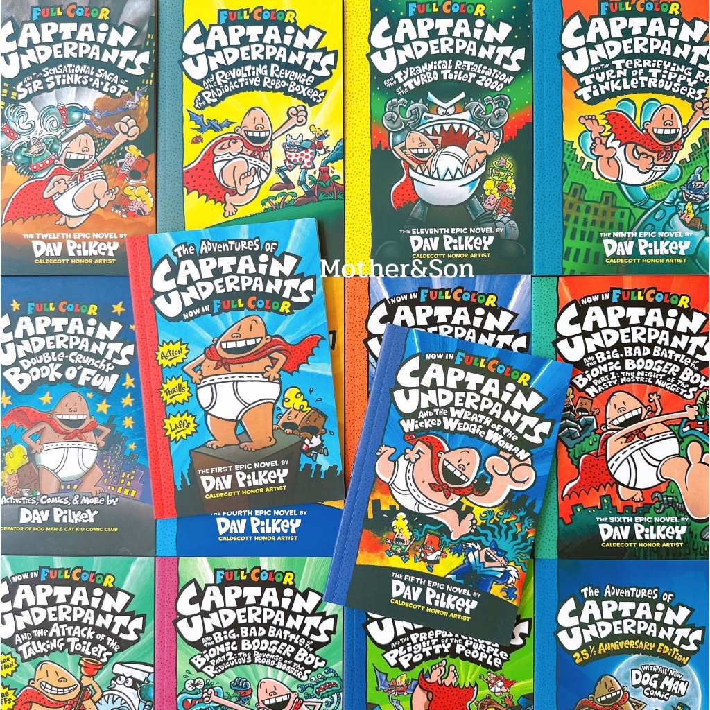 ชุดหนังสือนิทานภาษาอังกฤษ Captain Underpants Collection 14 เล่ม