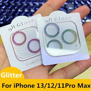 กระจกกันรอยกล้อง For iPhone 16 15 11 12 13 14 17 Pro Max Air 12 13 Mini 16 15 14 Plus 12 17 ฟิล์ม กระจก เพชรแฟลชรุ่นใหม่