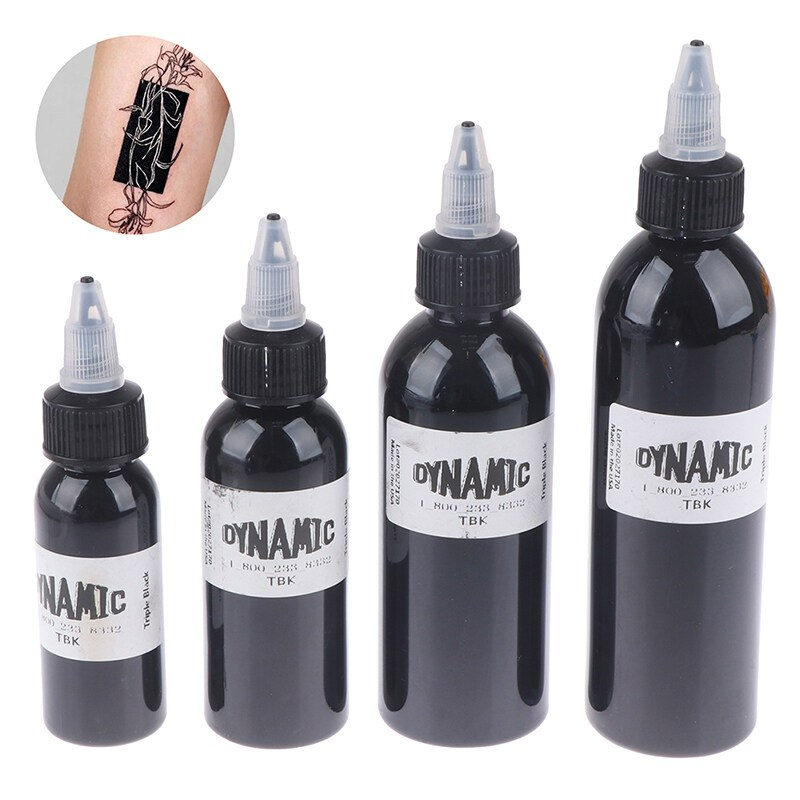 DYNAMIC 240ML Tattoo Ink สีดำสามชั้น หมึกสัก ถาวรศิลปะรอยสักกับถ้วยหมึกสัก