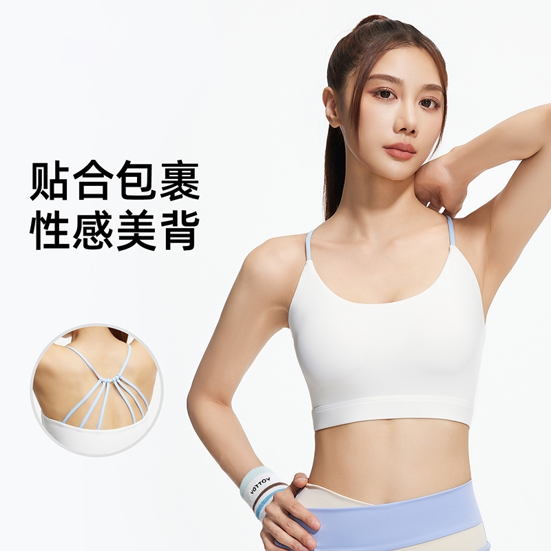เสื้อบราโยคะ SportBra สปอร์ตบราออกกำลังกาย สายเดี่ยวไขว้หลังสายทูโทน ทรงใหม่สวยใส่สบายทรงสวย บราเย็บติด JYMN068