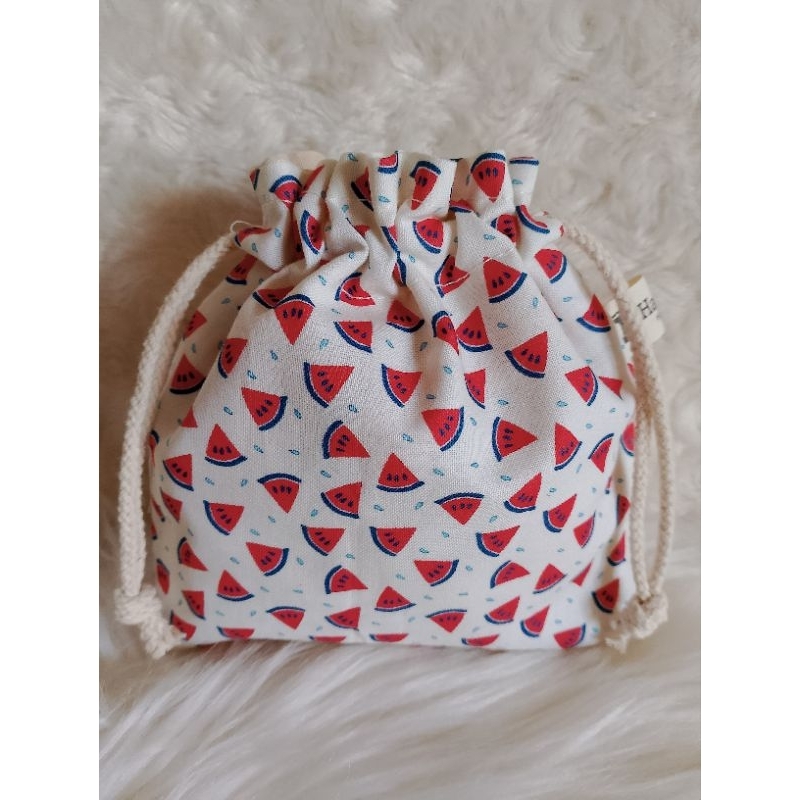 พร้อมส่ง!!!กระเป๋าผ้าหูรูดมินิ มีหลายลาย ผ้าคอตตอนนำเข้า ผ้าป่าน ผ้าฝ้ายไทย ผ้าคอตตอนมีซับใน ใส่ของจุกจิก - รูปที่ 6