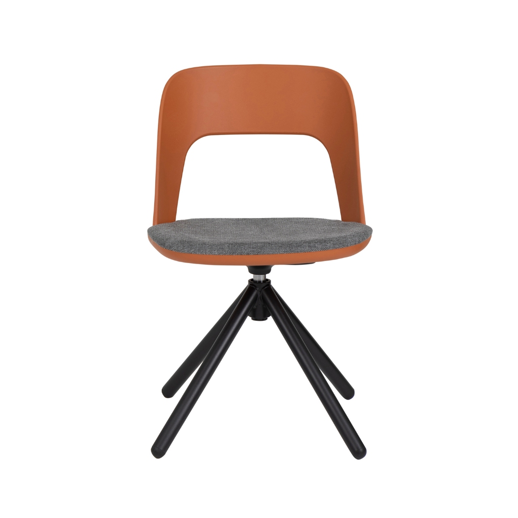 Modernform เก้าอี้อเนกประสงค์ รุ่น VELA เบาะผ้าเทา พนักพิงพลาสติก ขาเหล็กสีดำ - รูปที่ 5