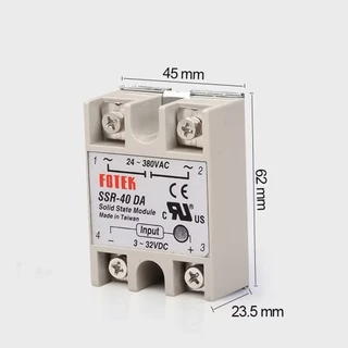 SSR-40 DA (Solid State Relay) โซลิสเตท รีเลย์ DC 3-32V AC 24-380V มีของในไทยพร้อมส่งทันที !!!! L286