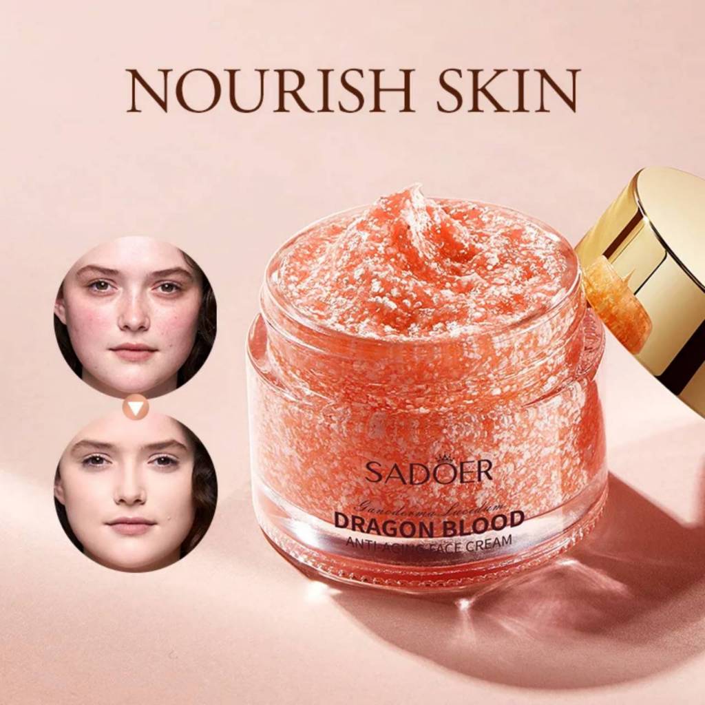 [SADOER Cream] GanodermaLucidum Dragon Blood ครีมบำรุงผิว หน้า ต่อต้านริ้วรอย เพิ่มความกระจ่างใส กระชับผิว 50กรัม