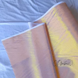ผ้าตาดพื้น ผ้าดิ้นเงินทอง ผ้าลายไทย (Metallic Fabric) ใช้ทำสไบ โจงกระเบน ประดับ หน้ากว้าง110cm (ขายเป็นหลา)