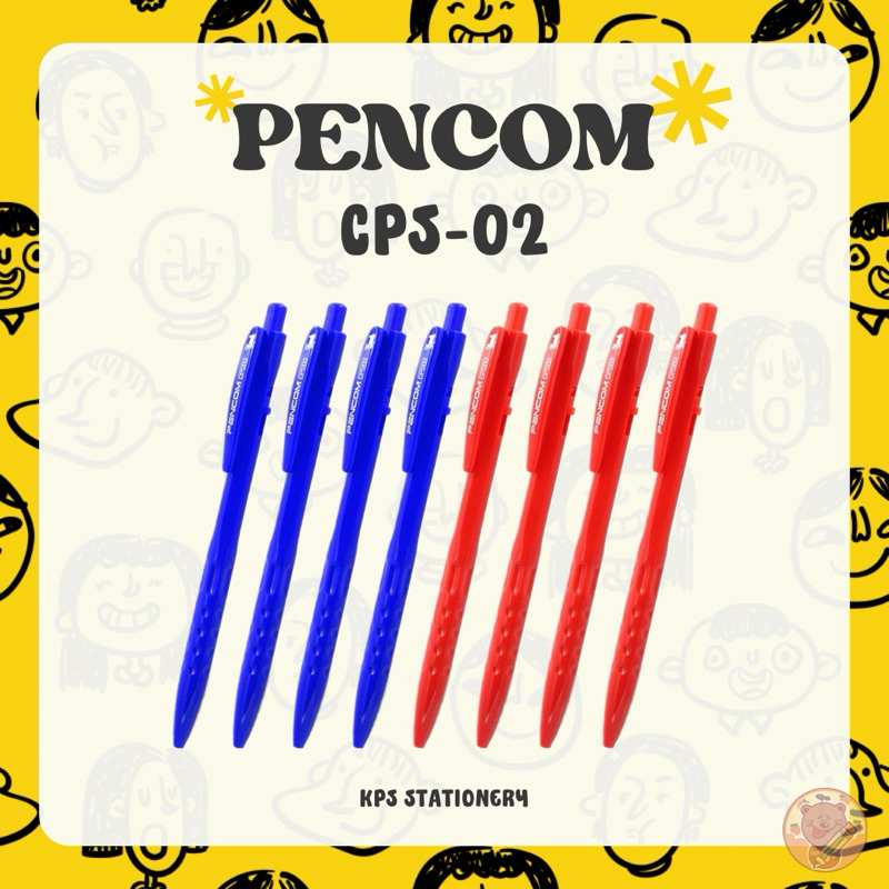 PENCOM CPS-02 ,CPS-01 ปากกาลูกลื่น 1.0 มม. (10 ด้าม)(5 ด้าม)