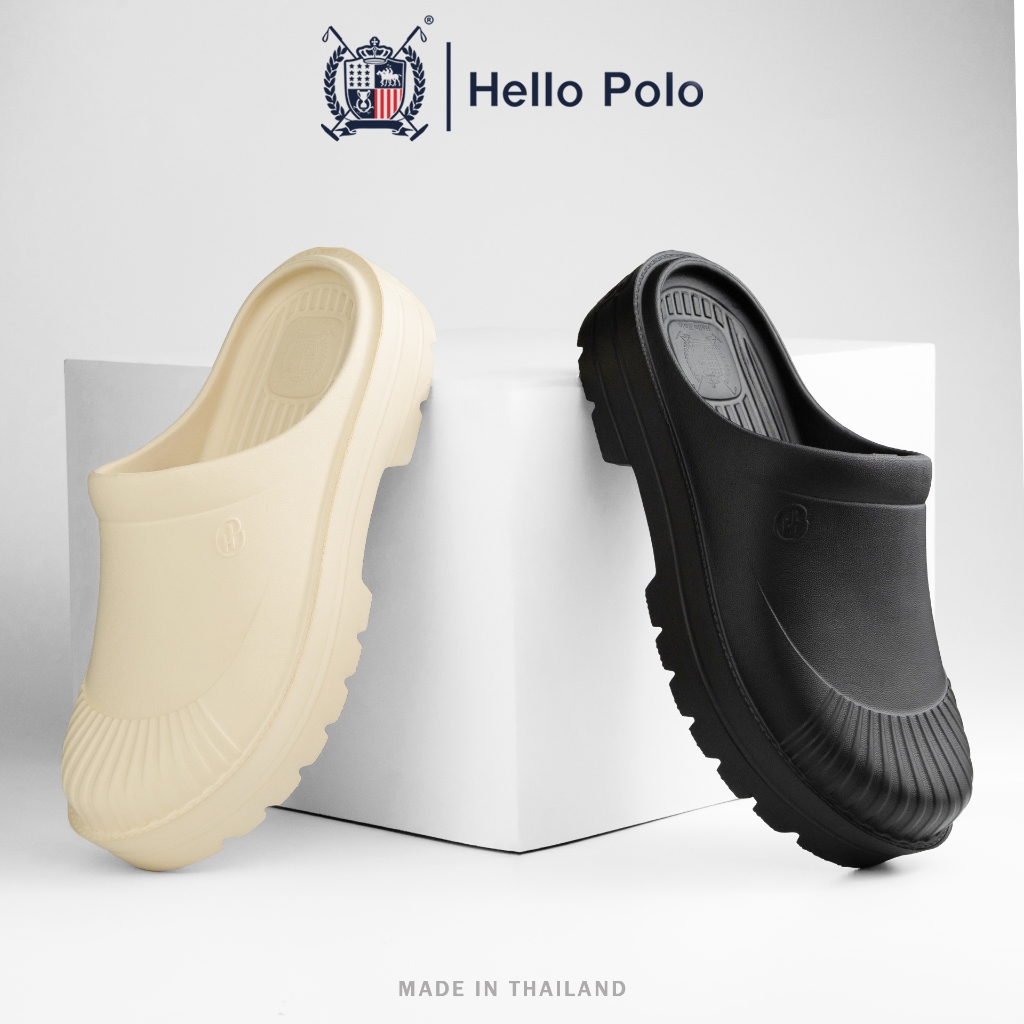 Hello Polo รองเท้าเปิดส้น รองเท้าแตะสวมแบบแฟชั่น สำหรับผู้ชาย นุ่มสบาย กันน้ำ กันลื่น Size 40-45 รุ่น HP8045