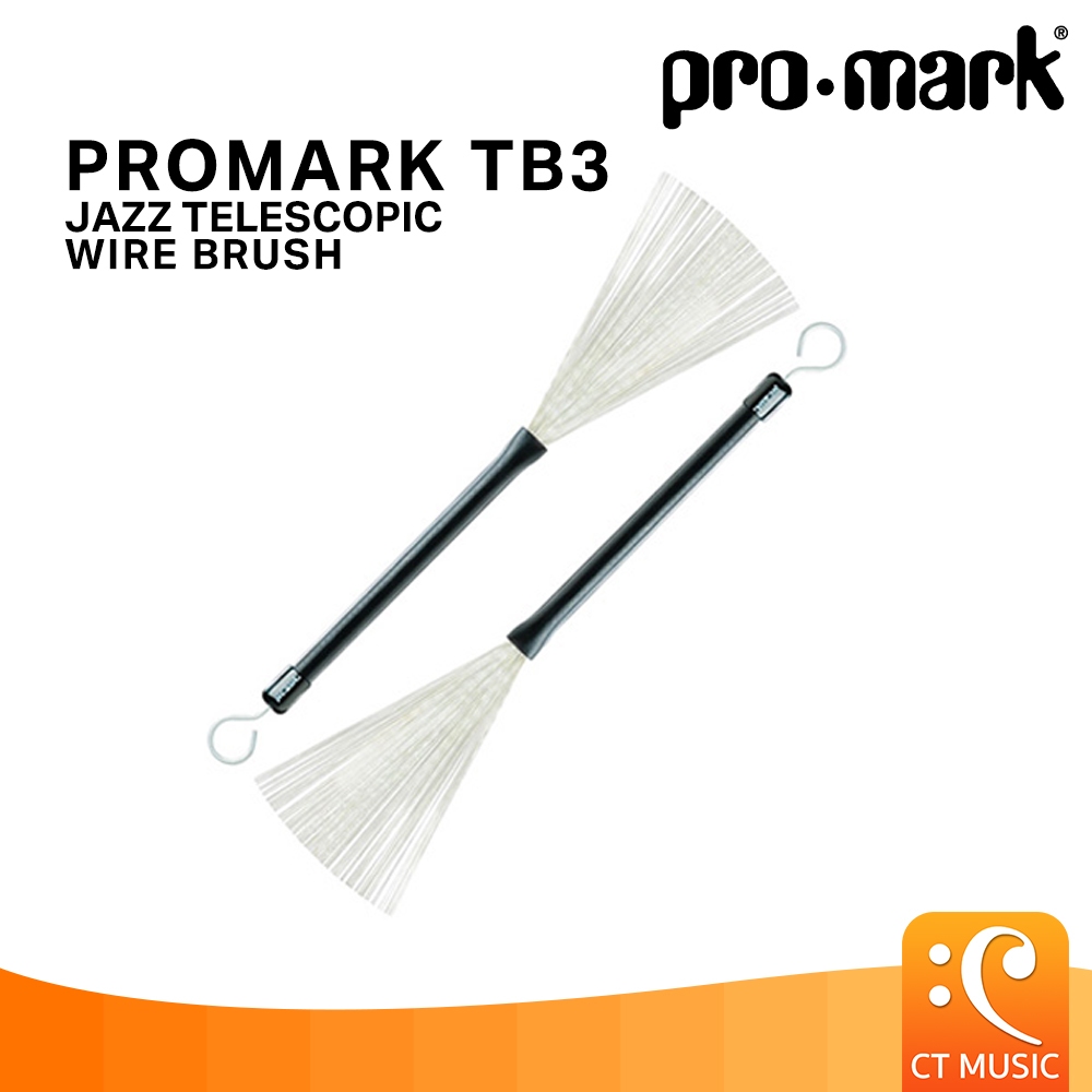 Promark TB3 Jazz Telescopic Wire Brush ไม้กลอง ไม้กลองบรัช