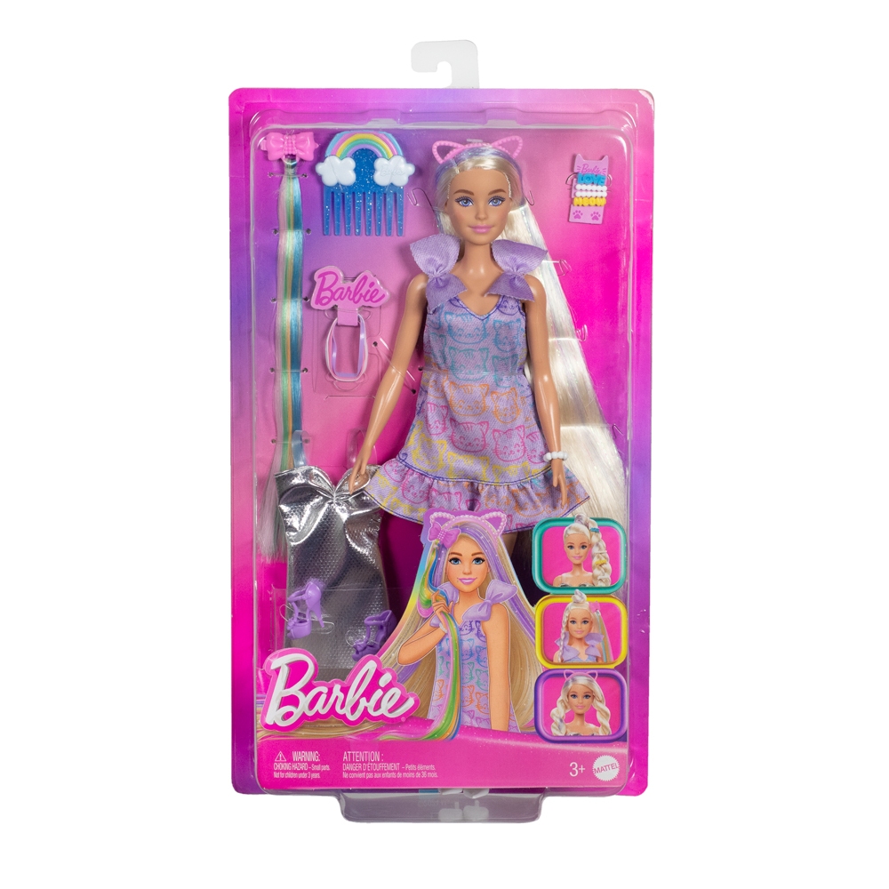 Barbie دمية شقراء بشعر طويل جداً مع إكسسوارات — صورة 2