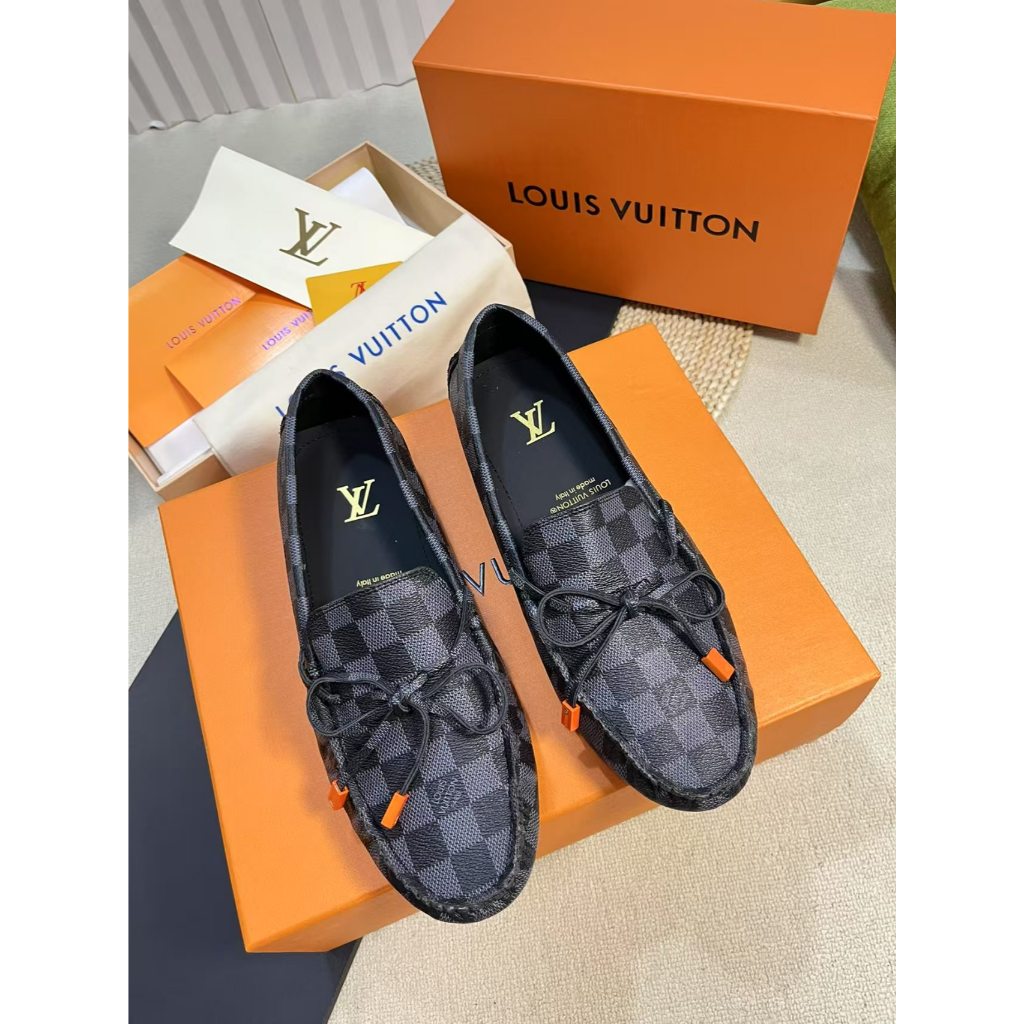 🌸  Louis Vuitton/LV (ขนาด 35-46) 2025 รองเท้าหนังแท้ Louis Vuitton