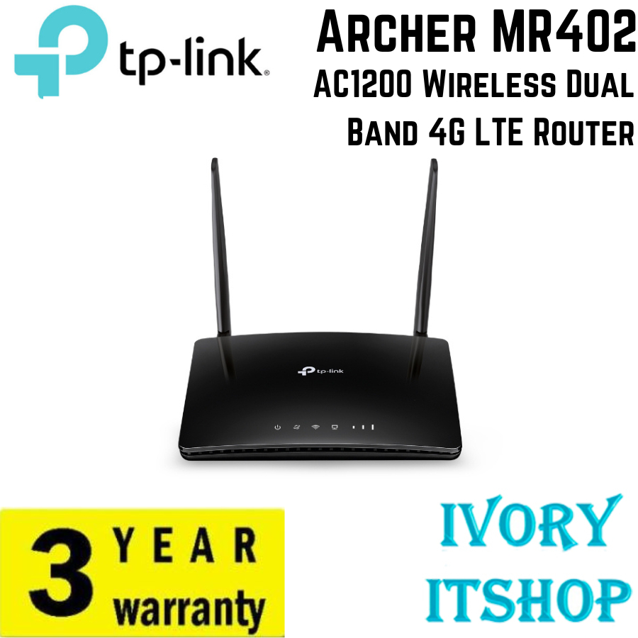 TP Link Archer MR402 AC1200 Wireless Dual Band 4G LTE Router