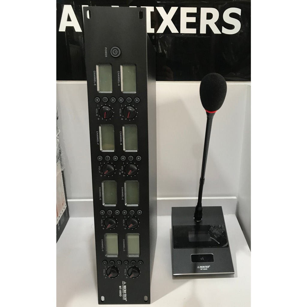 ไมค์ประชุม MICRO TECH MT-888D ไมค์ประชุมก้านสั้น มีไมค์ผู้ร่วม 8 ตัว รับประกัน 1ปี