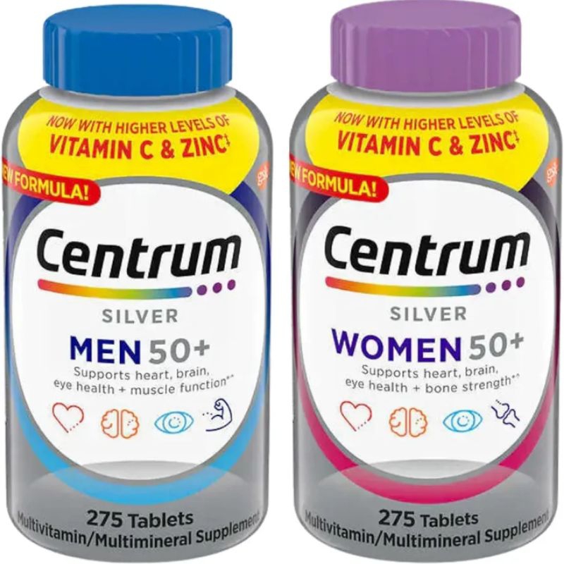 สุดคุ้ม 275 เม็ด Centrum Silver 50+ วิตามินรวม