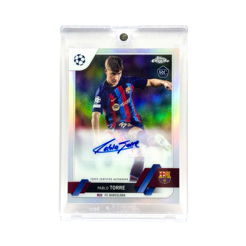 Topps Chrome UCC 22/23 Pablo Torre FC Barcelona RC Chrome Autograph