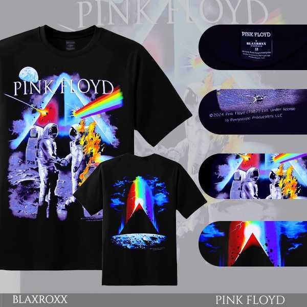BLAXROXX | PINK FLOYD DARK SIDE OF THE MOON | [PF0008] | เสื้อยืดคอกลม แขนสั้น | สกรีนลายคมชัด ไม่หลุดลอก | Cotton100%