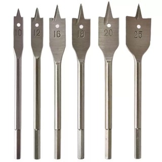 ดอกสว่านเจาะไม้ ดอกสว่านใบพาย 6 ตัว/ชุด