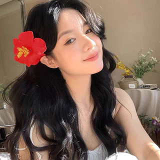 🌼พร้อมส่งจากไทย🌼กิ๊บติดผมดอกชบา กิ๊บติดผมดอกไม้summerหน้าร้อน กิ๊บดอกไม้สไตล์ทะเล