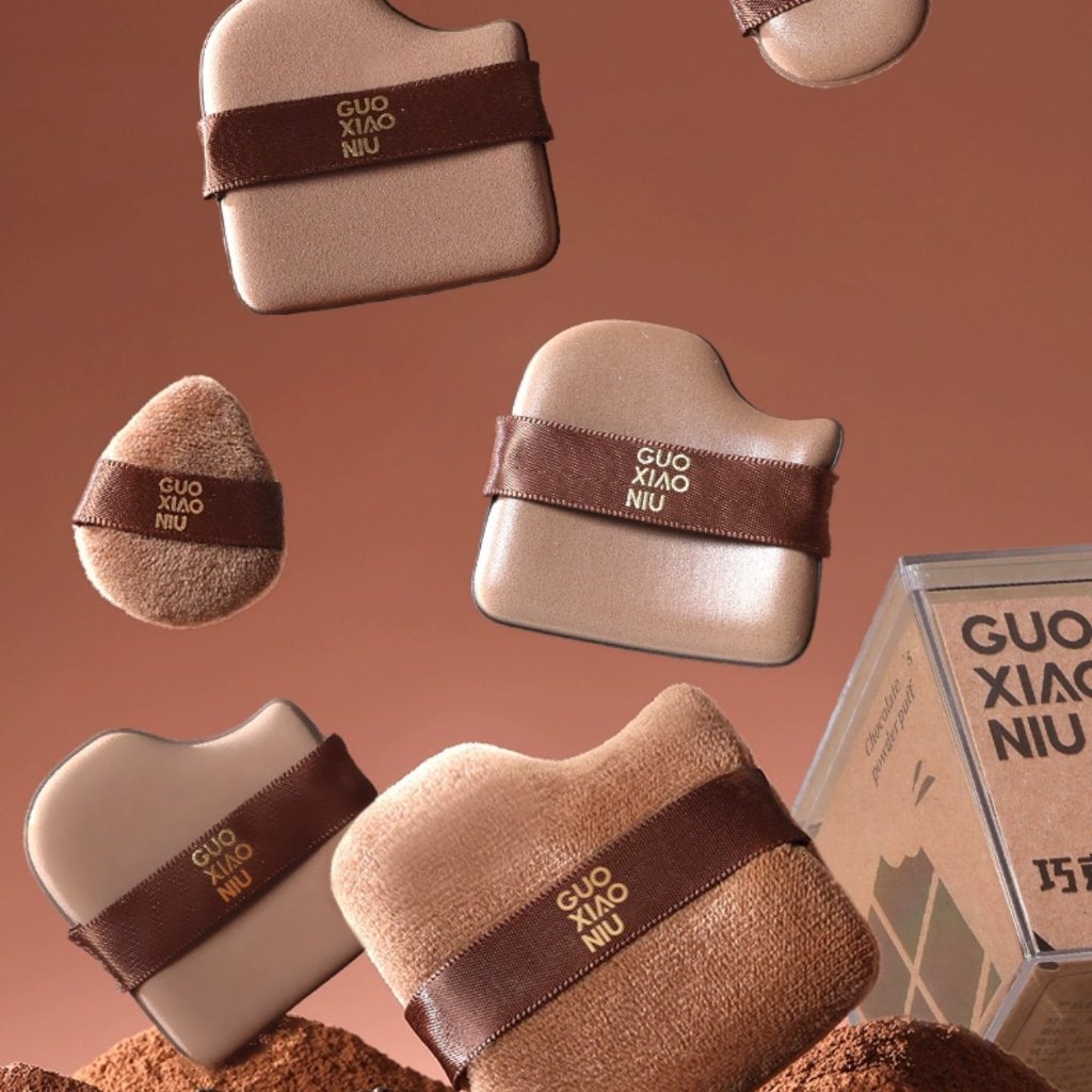 พัฟ ช็อกโกแลต จ้าวลู่ซือ GUO XIAO NIU CHOCOLATE POWDER PUFF