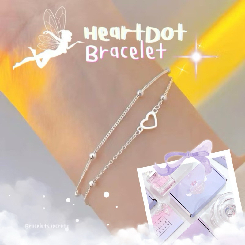 🩷🪞ลด80 🎀 โค้ดหน้าร้าน🪞🩷 สร้อยข้อมือชุบเงินแท้92.5% 🪄𝐻𝑒𝒶𝓇𝓉𝒟𝑜𝓉 𝐵𝓇𝒶𝒸𝑒𝓁𝑒𝓉♡ หัวใจกำไลมินิมอล (20) Bracele
