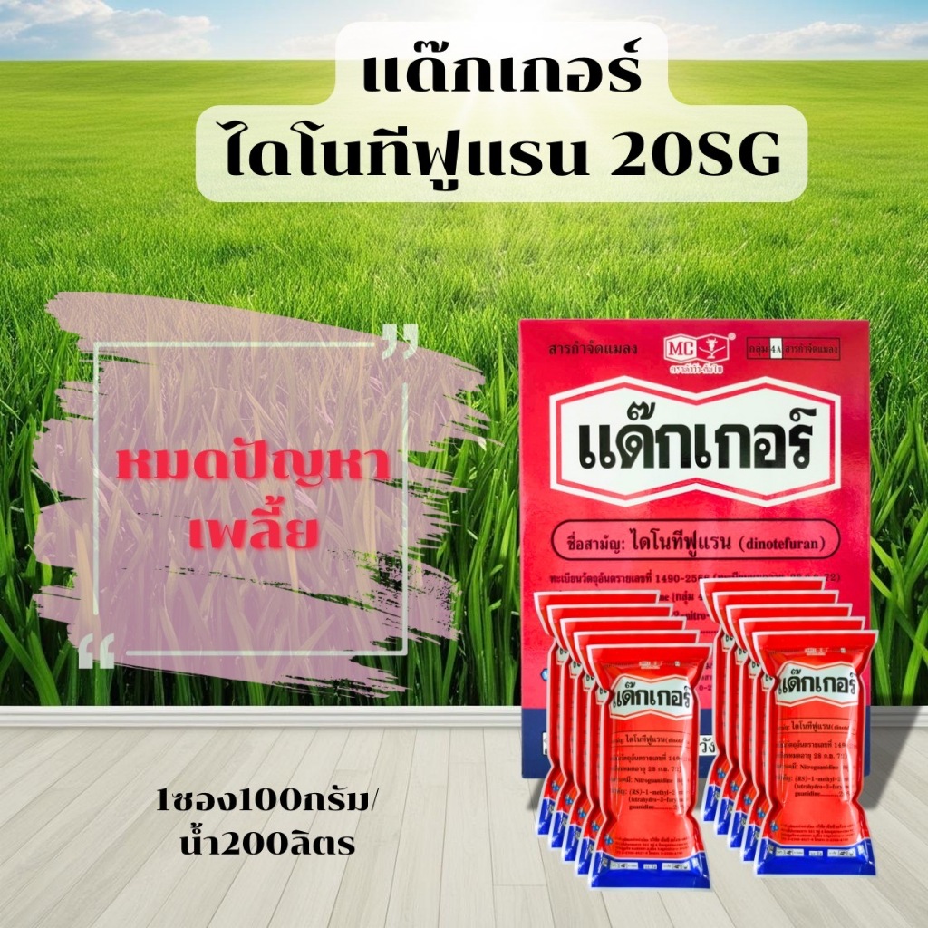 🔥ยกแพ็ก คุ้มกว่า ไดโนทีฟูแรน แด๊กเกอ ขนาด 100 กรัม x 10 ซอง ไดฟูแรน กำจัดเพลี้ย กำจัดเพลี้ยไฟ ฆ่าเพลี้ย  เพลี้ยจั๊กจั่น