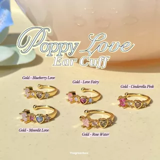 Poppy Love Ear Cuff ตัวเกี่ยวใบหู ใส่ได้เฉพาะข้างซ้าย บีบเพื่อปรับ - The Green Box