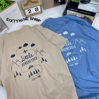 เสื้อยืดผ้าคอตตอน M-4XL พิมพ์ลาย " Adventure " พร้อมส่ง