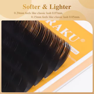 (ร้านในไทย)ขนตาเส้นแบนปลายแฉก NAGARAKU 5th Generation Premium Matte Ellipse Lash(Air Series)#อุปกรณ์ต่อขนตาพร้อมส่งในไทย