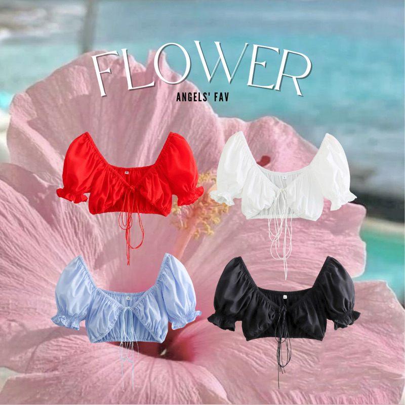 ANGELS.FAV♥︎ | เสื้อครอป Flower 🌺🦋💘