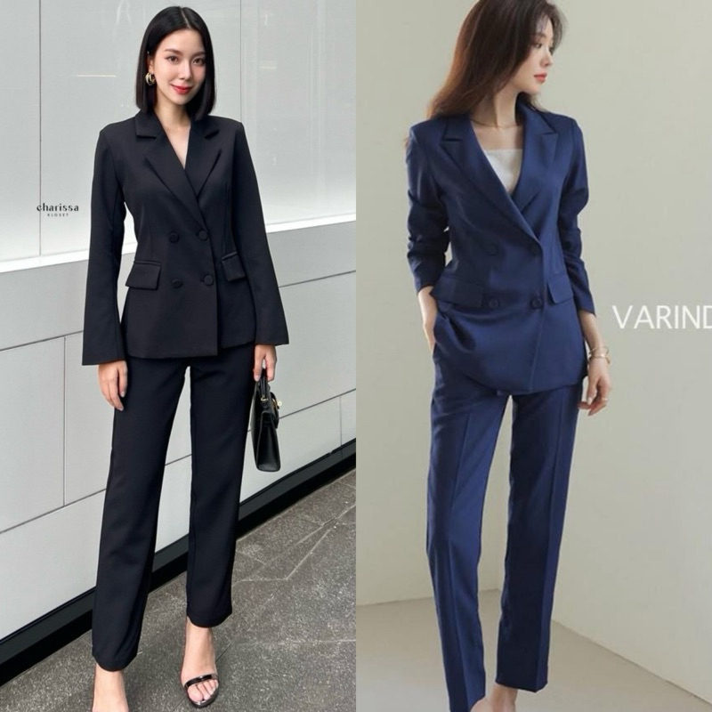 VARINDA #สูทสีกรม #สูทสีกรมออกงาน #สูทสีกรมใส่ทำงาน #สูทสีกรมไปงาน #สูทสีกรมสุภาพ  #สูทสีกรมผู้หญิง code 116 C080