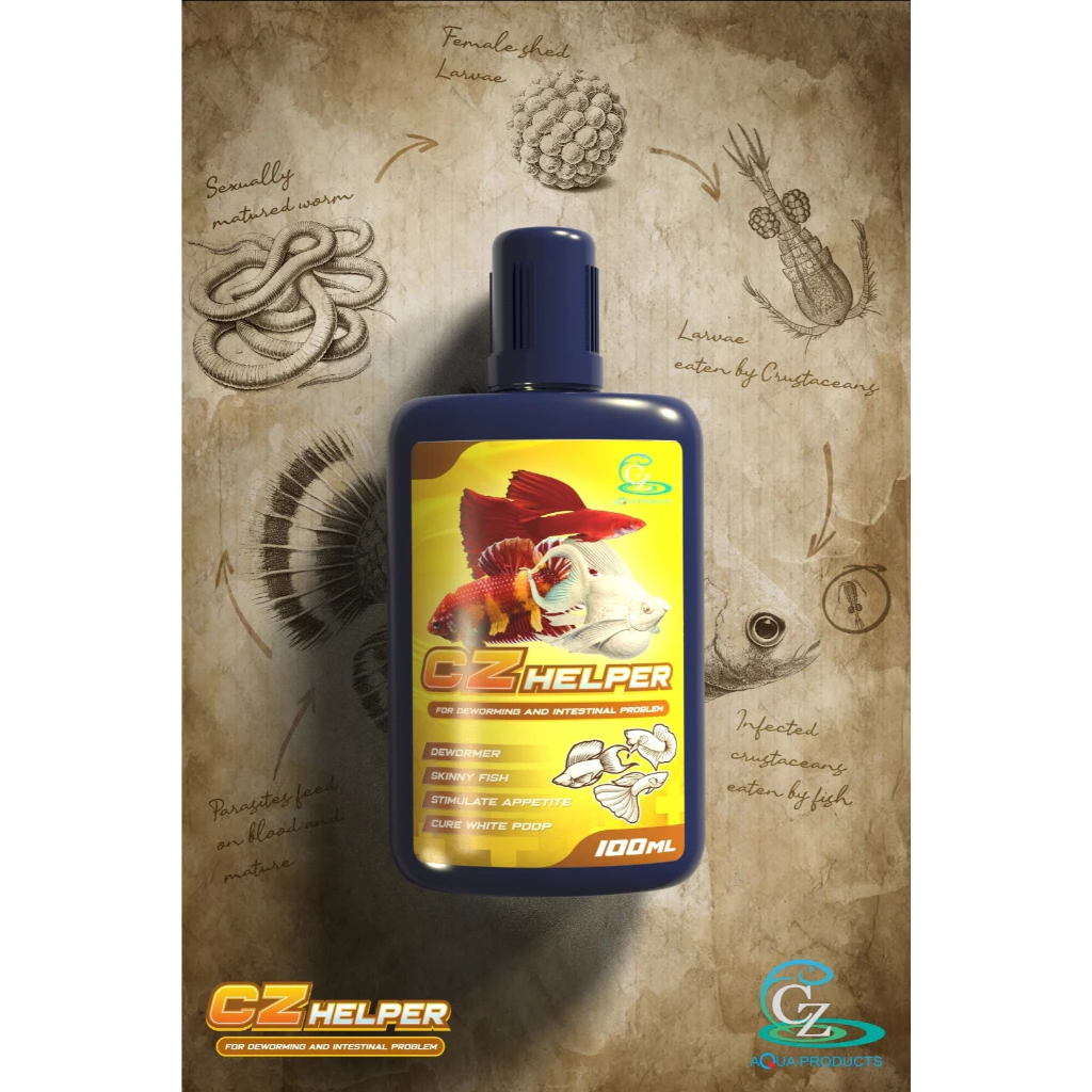 Cz Helper สินค้าสำหรับแก้ปัญหาปลาสวยงาม (ปลาบอลลูน ปลากัด ปลาหางนกยูง ปลาปอมปาดัวส์ etc) หัวโต ตัวลีบ กินน้อย thumbnail 3