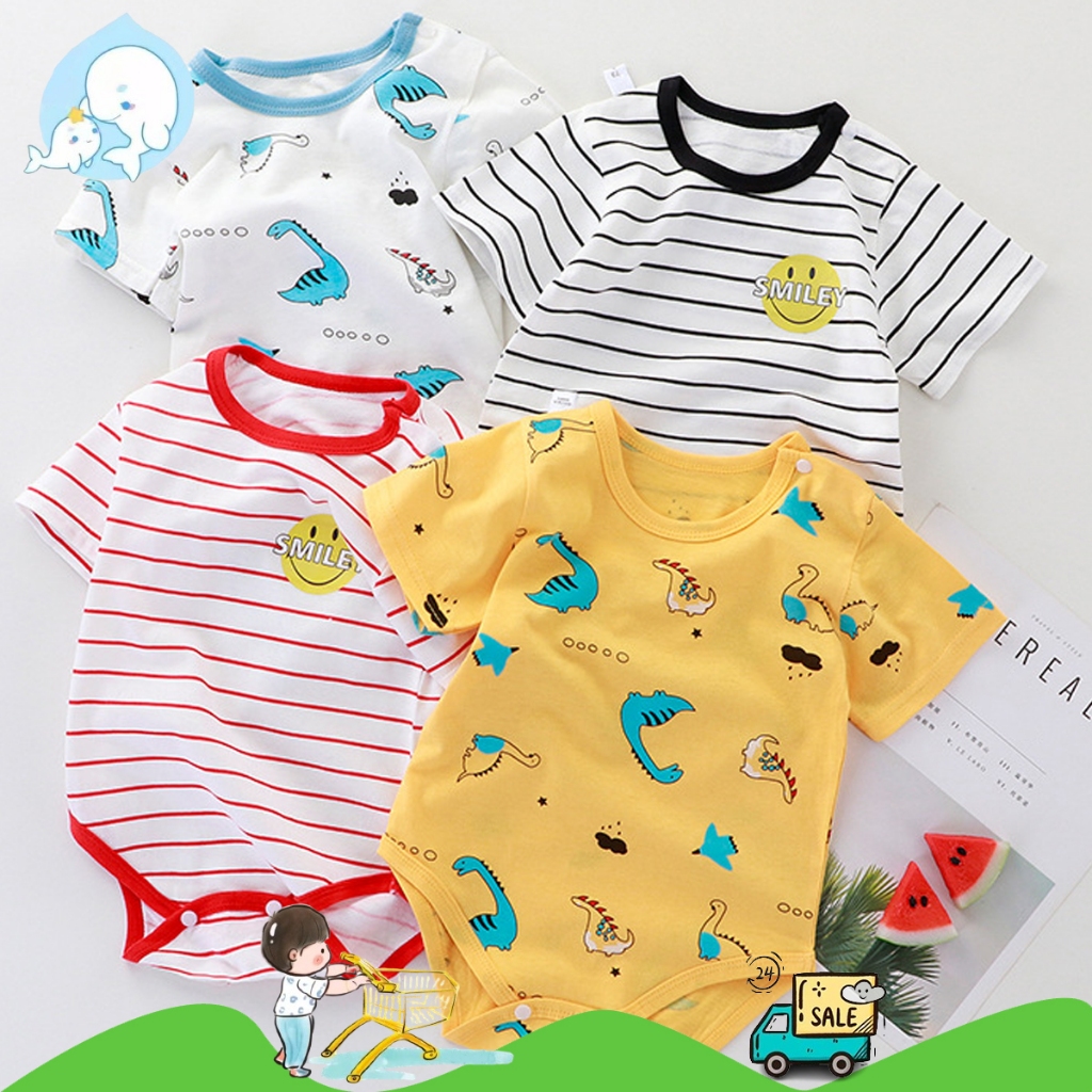 ชุดเด็ก ชุดจั๊มสูทเด็ก สไตล์สนุก แขนสั้น ผ้านุ่มใส่สบาย พร้อมส่ง #242