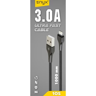 ENYX สายชาร์จ รุ่น EC-08 Fast Charge 3.0 ชาร์จเร็ว Type-C / Micro / L สายไม่พันกัน แข็งแรง ec08 สายถักสีดำ จ่ายไฟเสถียร