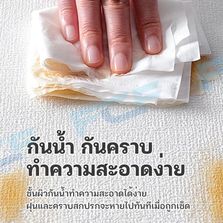 FCF ถูกสุดวอลเปเปอร์ ห้องนอนมีกาวในตัว เคลือบ ลายผ้าลินิน3มิติ ชั้นดีกันน้ำได้ตกแต่ง่ายหลายสีขนาด50x280ซม50x1000ซม